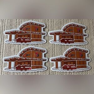 7 Brews Coffee Christmas Stickers set of 4